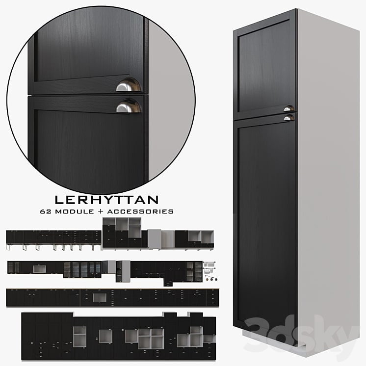 دانلود فایل سه بعدی IKEA LERHYTTAN