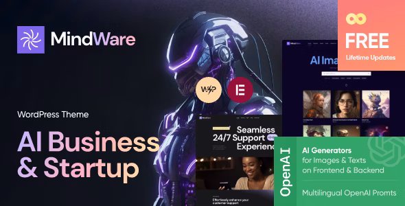 قالب هوش مصنوعی چند منظوره وردپرس MindWare قالب هوش مصنوعی چند منظوره وردپرس MindWare