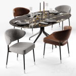 دانلود فایل سه بعدی Minotti Mills and Claydon table