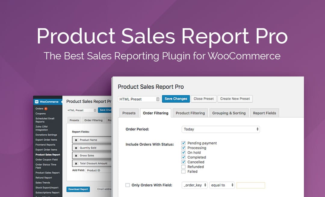 دانلود افزونه ووکامرس Product Sales Report Pro