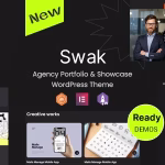 قالب شرکتی نمونه کار خلاقانه وردپرس Swak