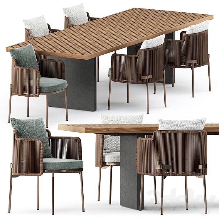 فایل سه بعدی TAPE CORD chair and Quadrado Table