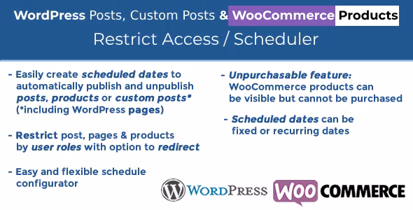 افزونه WordPress Posts & WooCommerce Products Scheduler
