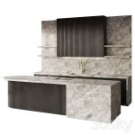 فایل سه بعدی Modern style kitchen with island Kitchen 09