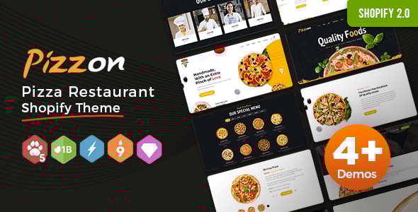 دانلود قالب فروشگاهی رستوران و فست فود شاپیفای Pizzon