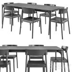 دانلود فایل سه بعدی Silhouette table + Scandia chair