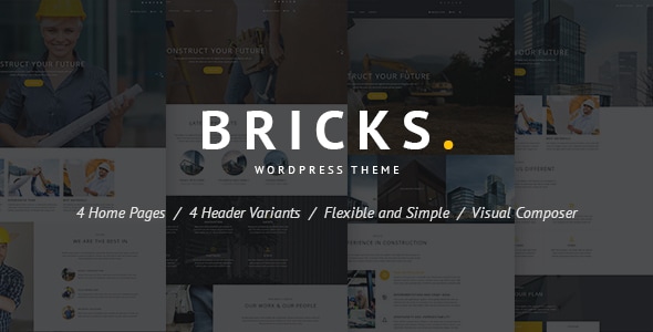 دانلود قالب شرکت ساخت و ساز وردپرس Bricks