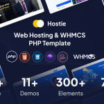 دانلود قالب WHMCS شرکت هاستینگ مدرن Hostie