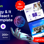 دانلود قالب سایت React و NextJS مدرن Techxen