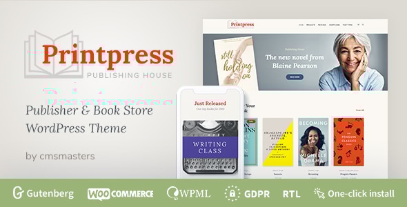 قالب انتشارات کتاب وردپرس Printpress