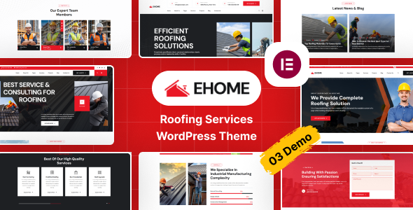 قالب پیمانکار ساختمانی وردپرس Ehome