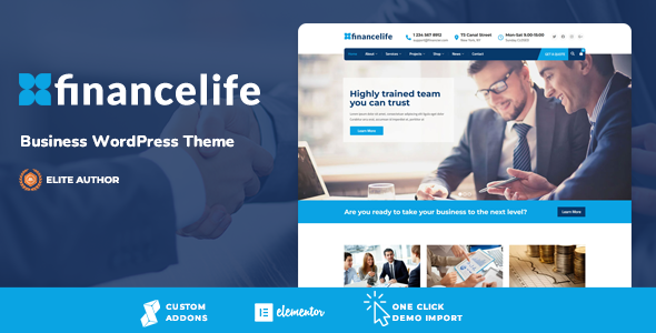 دانلود قالب شرکت های بیمه وردپرس FinanceLife