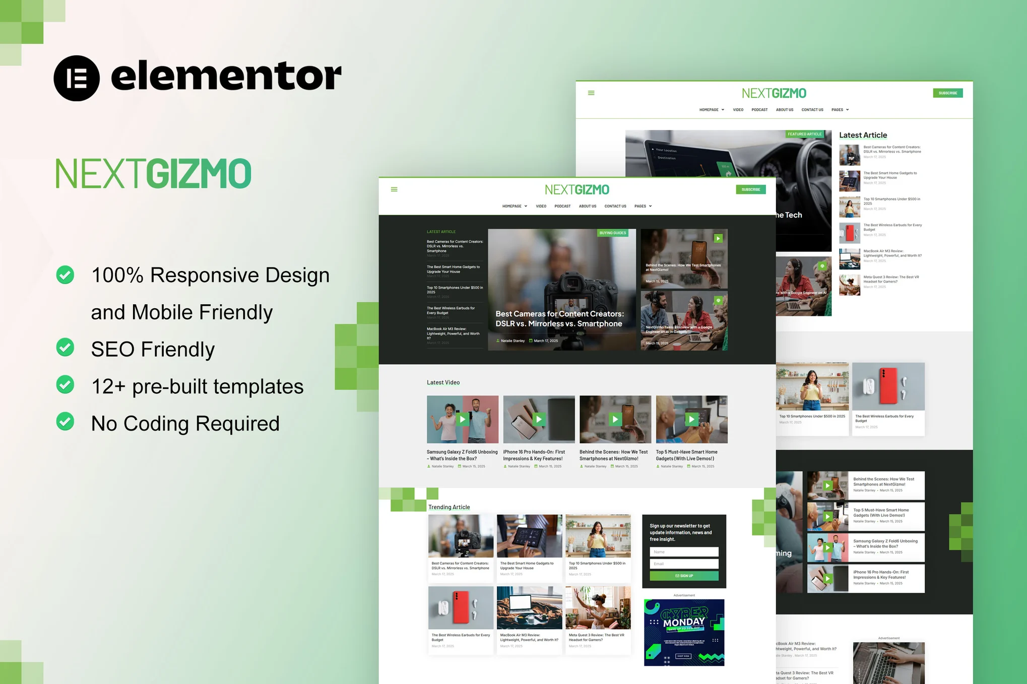 دانلود قالب المنتور وردپرس NextGizmo