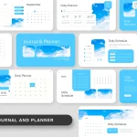 دانلود قالب پاورپوینت Sky Blue Journal And Planner