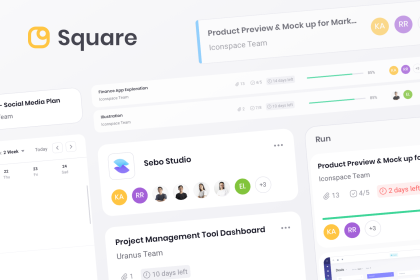 دانلود رابط کاربری Square Dashboard UI Kit
