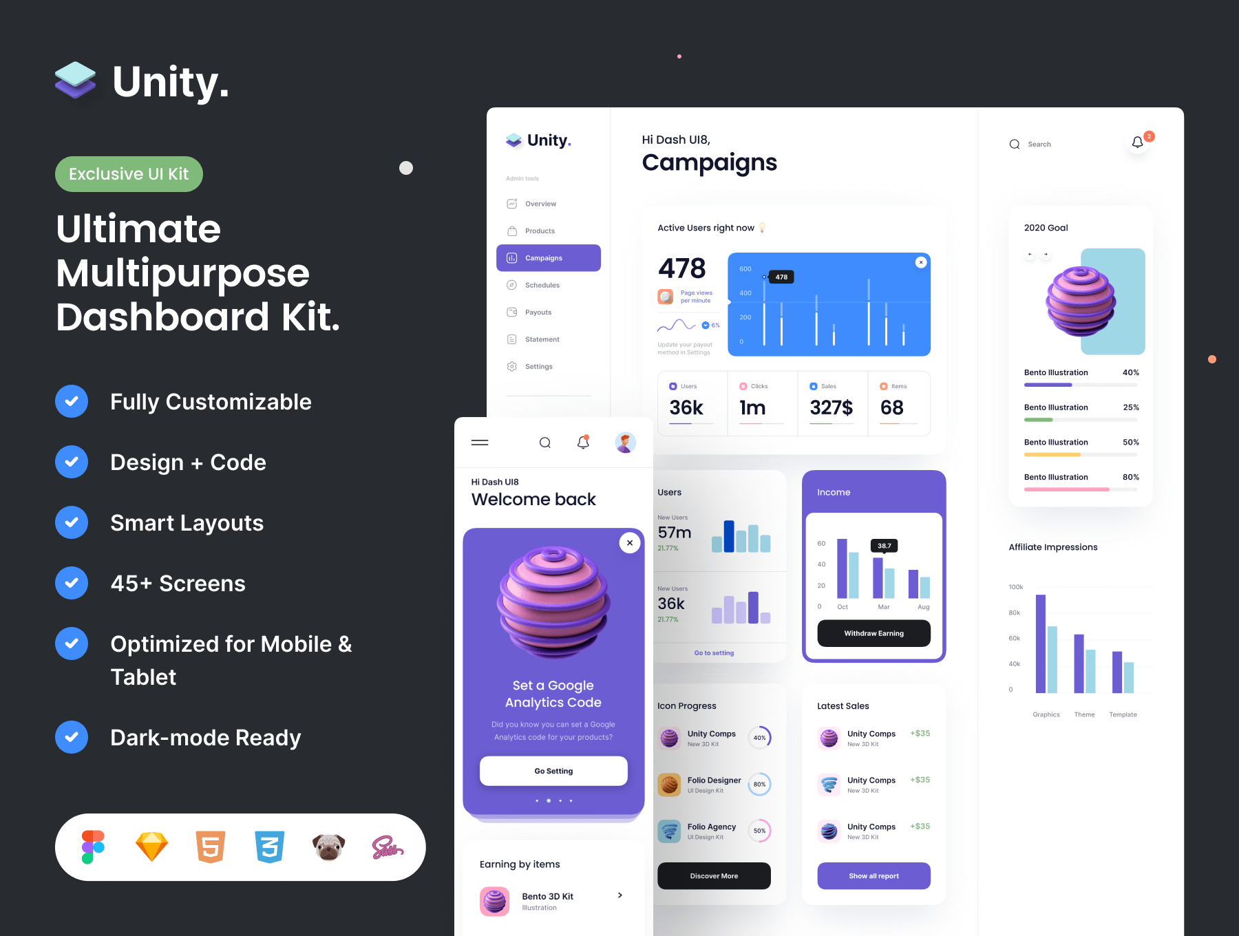 دانلود رابط کاربری Unity Dashboard Kit دانلود رابط کاربری Unity Dashboard Kit