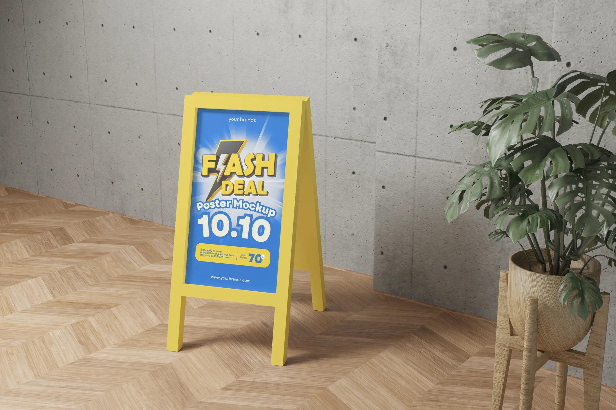 دانلود موکاپ لایه باز Stand Poster Mockup