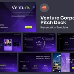 دانلود قالب پاورپوینت Venture Corporate Pitch Deck