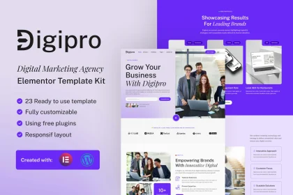 قالب المنتور Digipro - طراحی سایت آژانس دیجیتال مارکتینگ