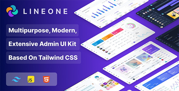 قالب Lineone - کیت UI پنل مدیریت و وب‌اپلیکیشن