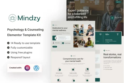 قالب المنتور Mindzy - طراحی سایت روانشناسی و مشاوره
