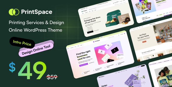 قالب وردپرس PrintSpace - خدمات چاپ و طراحی آنلاین ووکامرس