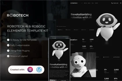 قالب المنتور Robotech - طراحی سایت هوش مصنوعی و رباتیک
