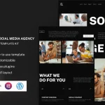 قالب المنتور Socioo - قالب سایت خدمات شبکه‌های اجتماعی